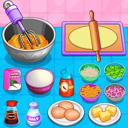 Kitchen Set Cooking Chef Time 아이콘